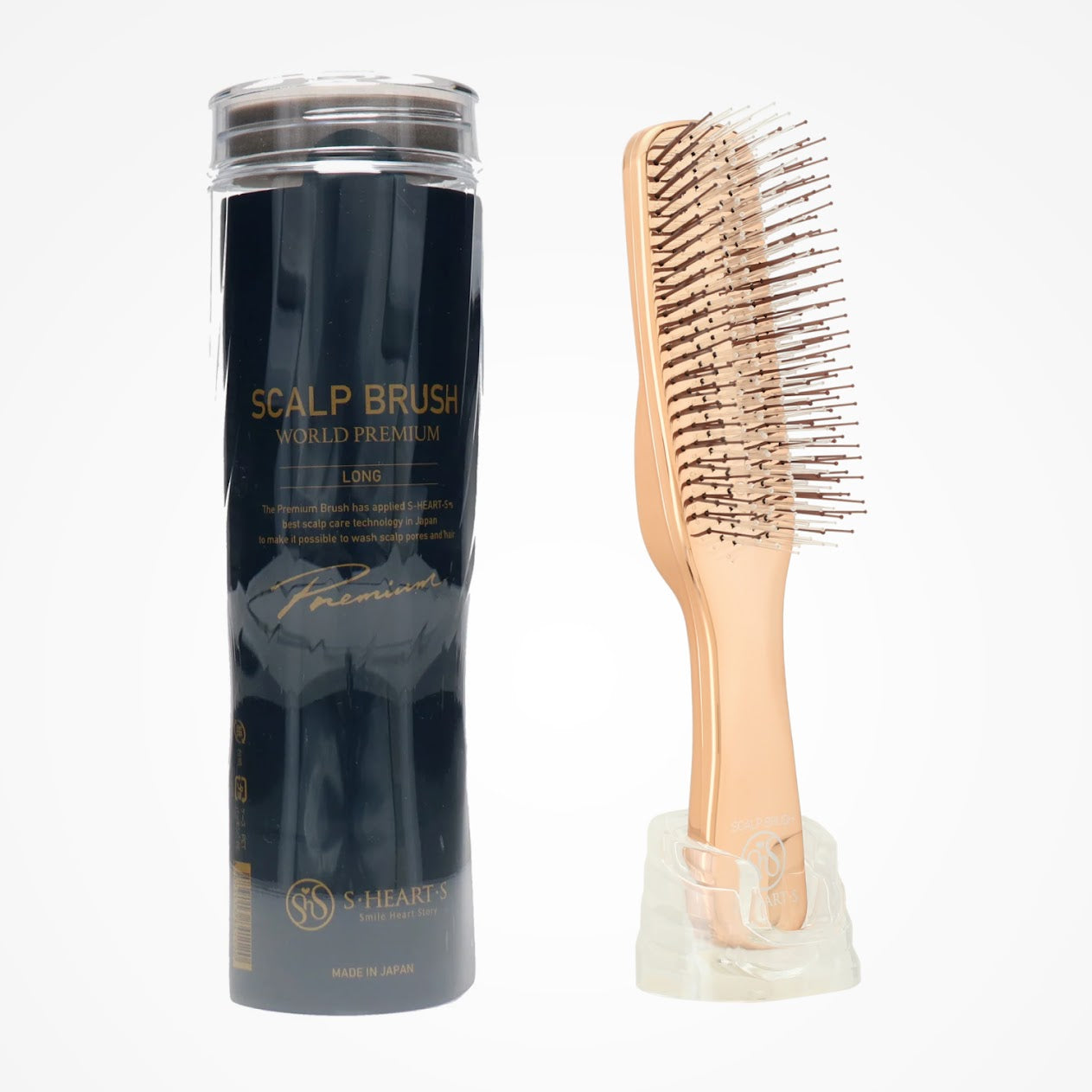 S-HEART-S Scalp Brush World Premium Long Gold