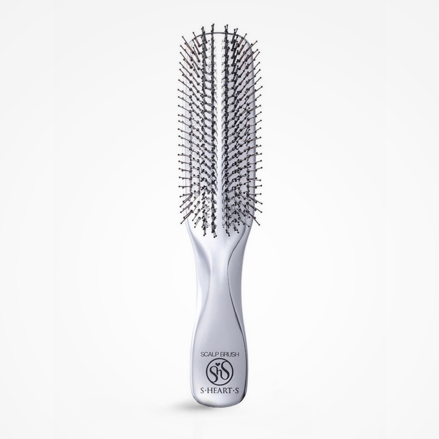 S-HEART-S Scalp Brush World Premium Long Silver