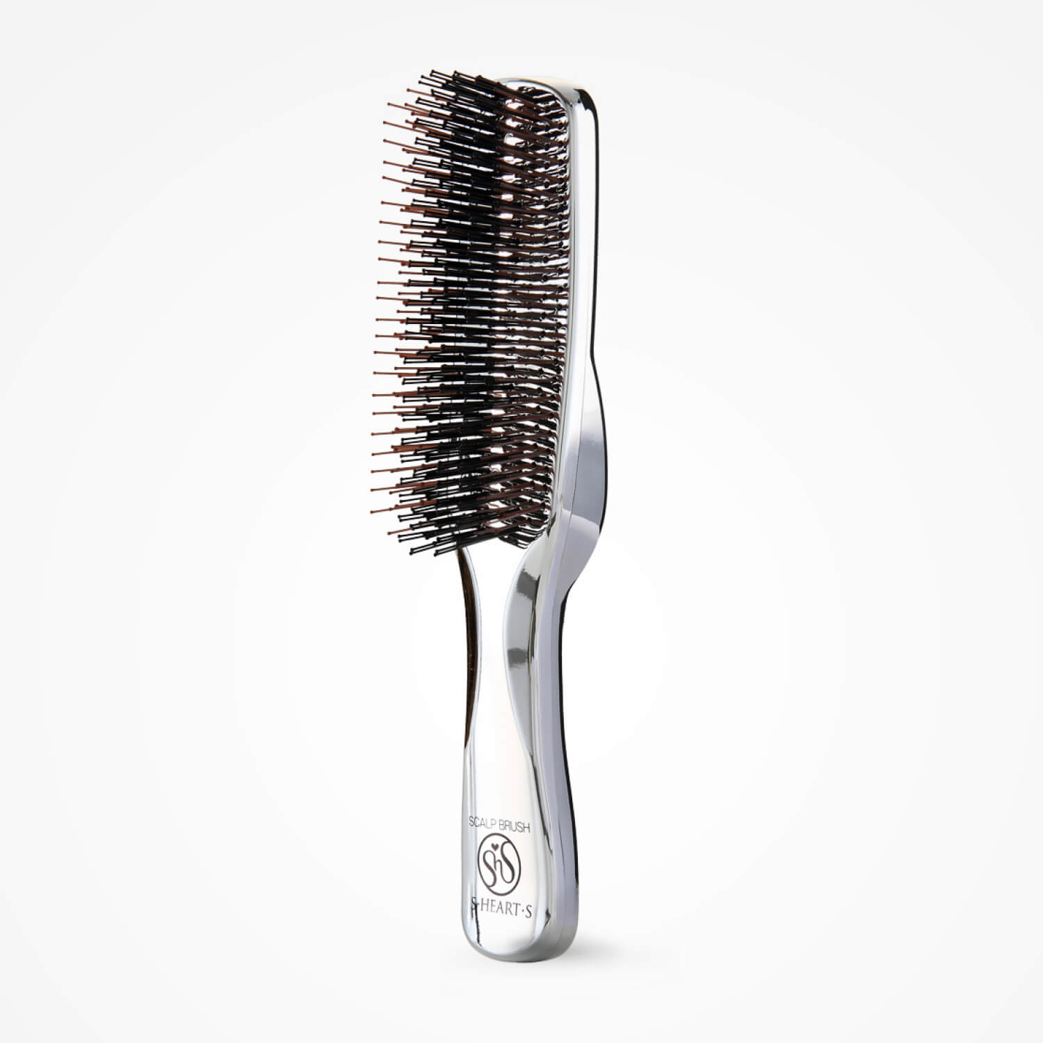 S-HEART-S Scalp Brush World Premium Long Silver